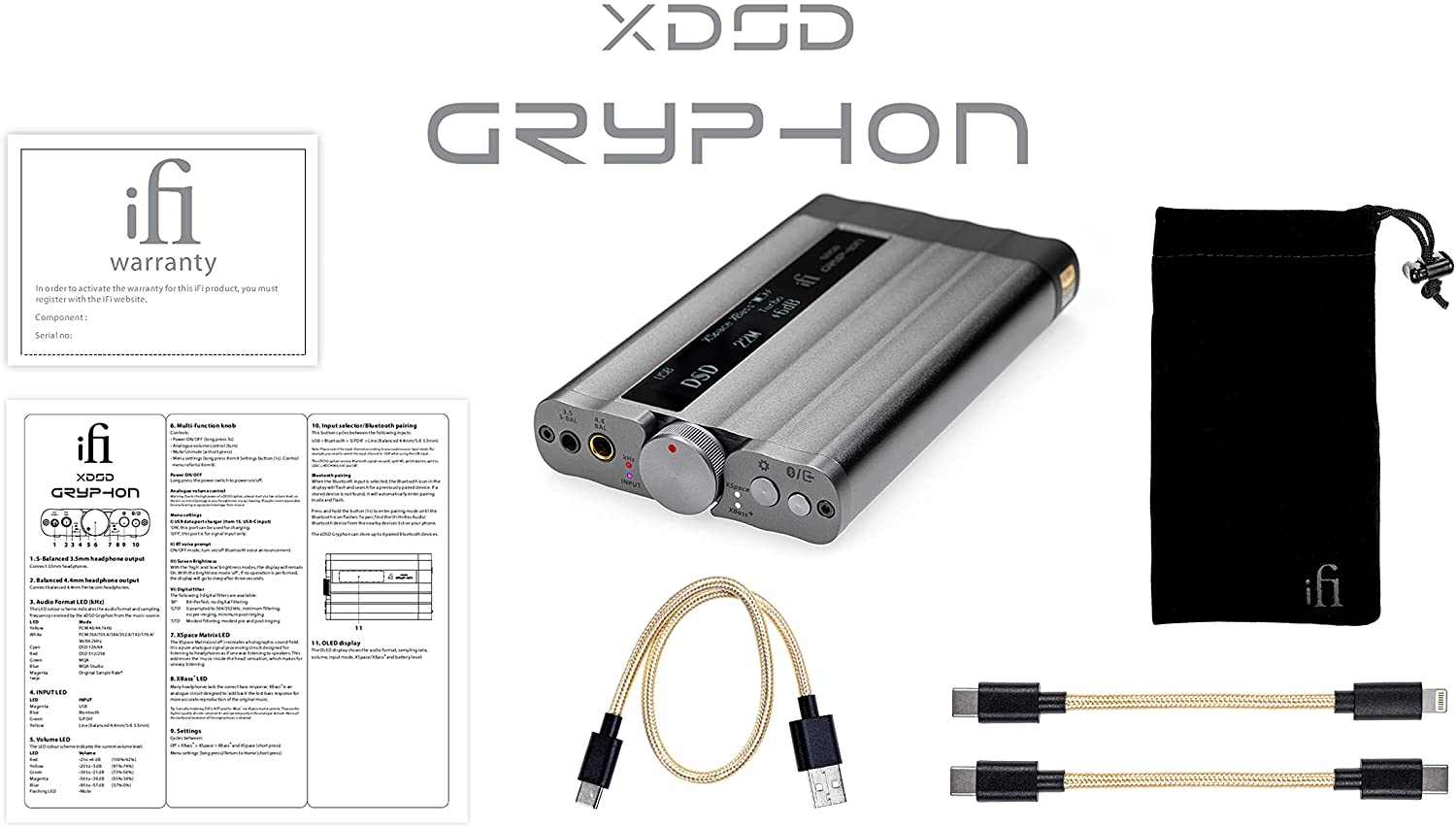 美品 iFi-Audio 乏しい xDSD Gryphon グリフォン